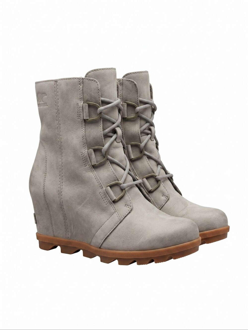 Sorel Joan Of Arctic Women’s Grey Wedge Lace-Up Boots